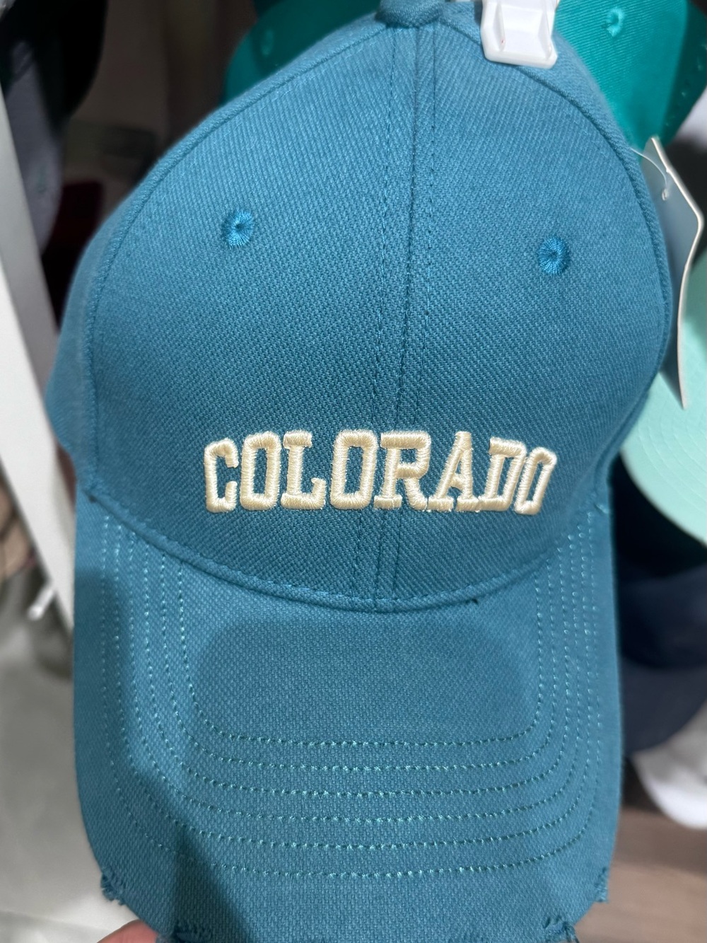 Teal Colorado Embroidered Baseball Cap - Unbranded